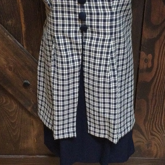 Short sleeve Suit style plaid dress - Picture 3 of 5